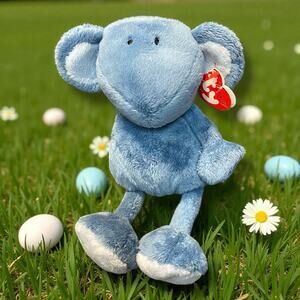 Ty Classics Jazzy Blue Mouse Lovey Nursery Decor Gift 10" Plush Nursery Vintage